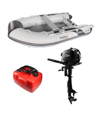 HIBO Hollex by Hibo 2.35 Airdeck Rubberboot met motor Hidea 2.5 PK