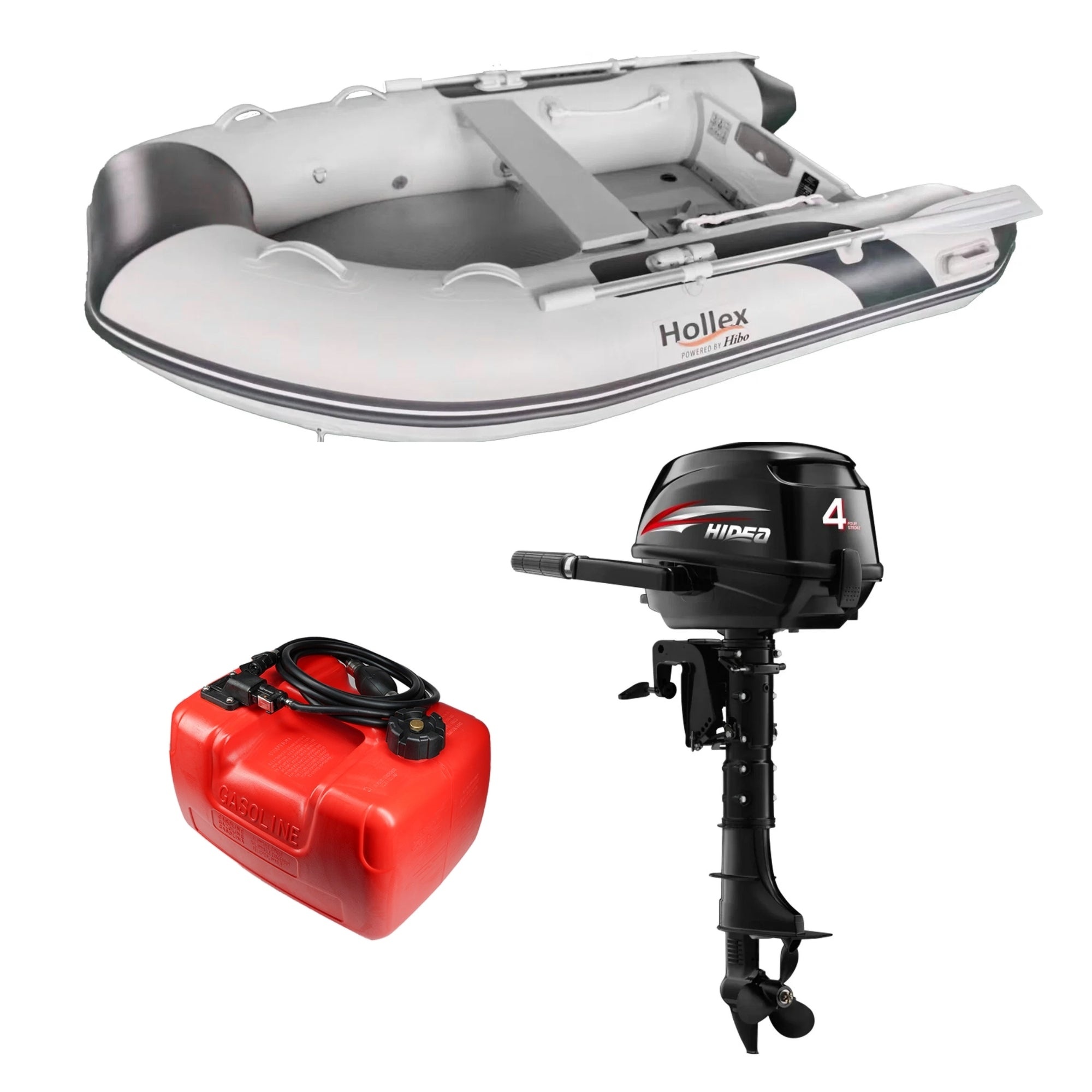 HIBO Hollex by Hibo 2.35 Airdeck Rubberboot met motor Hidea 4 PK