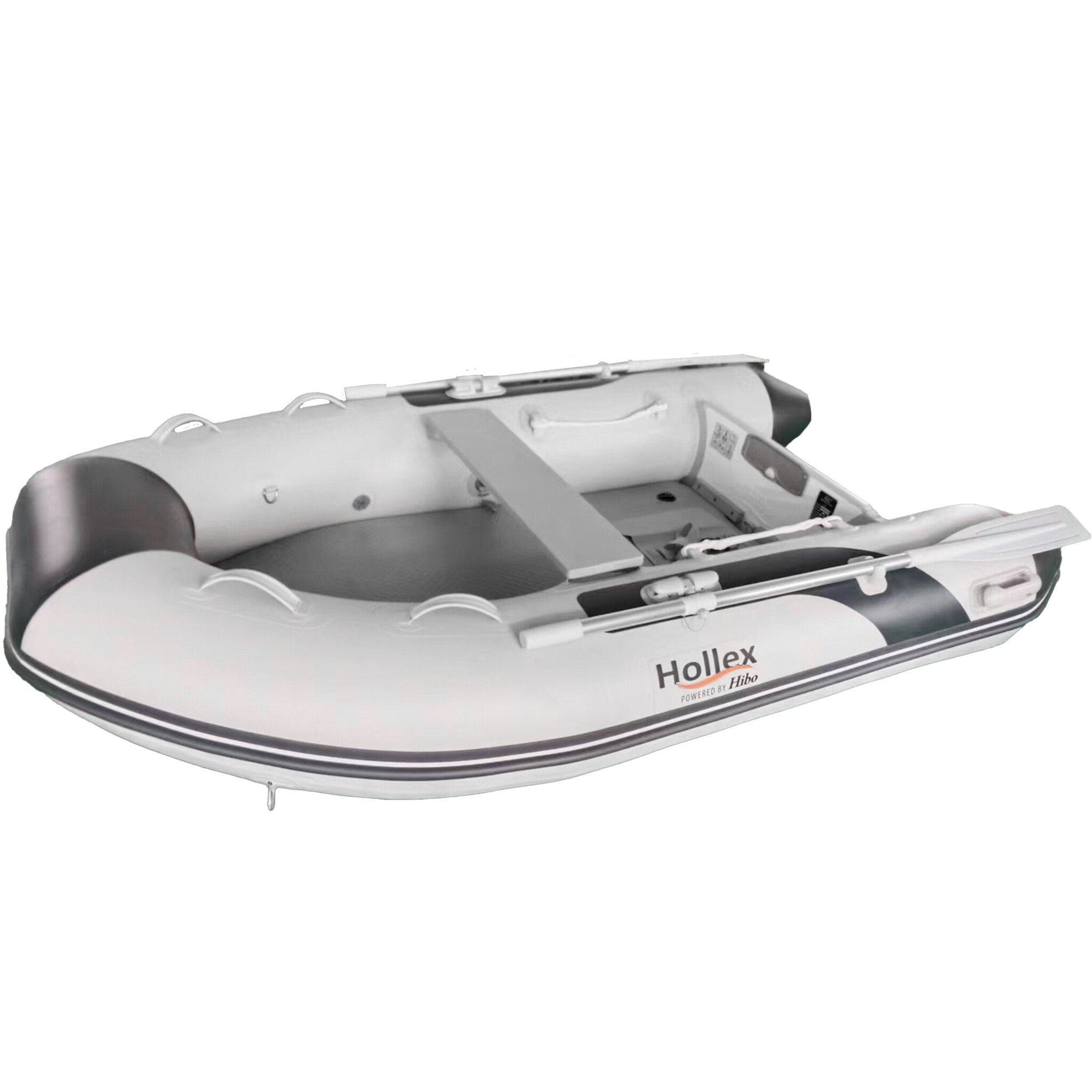 HIBO Hollex by Hibo 2.35 Airdeck Rubberboot met motor Wolong Flowstar 1.5 KW