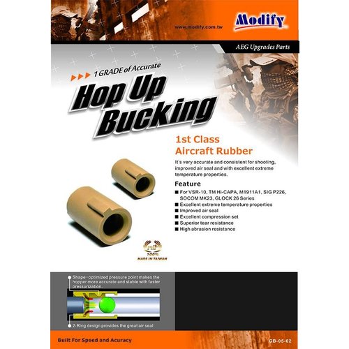 Modify Tan Accurate Hop Up Bucking (1st Class Aircraft Rubber) Modify Tan Accurate Hop Up Bucking (1st Class Aircraft Rubber)