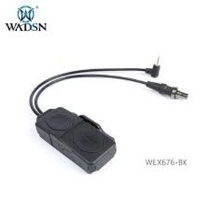WADSN Interruptor Negro Reemplazo de Almohadilla de Presión Remota Dual para Linterna PEQ / M3X