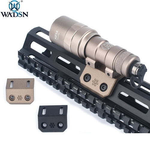 WADSN M-lok and KeyMod 45º OffSet Light Mount for M300/M600. Black