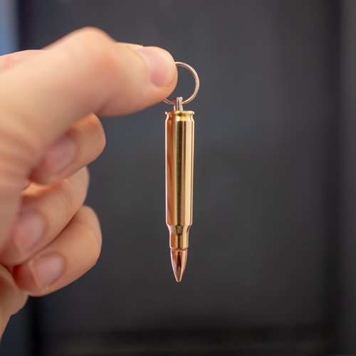 Copper & Brass NATO Cartridge Label with Phosphor Bullet