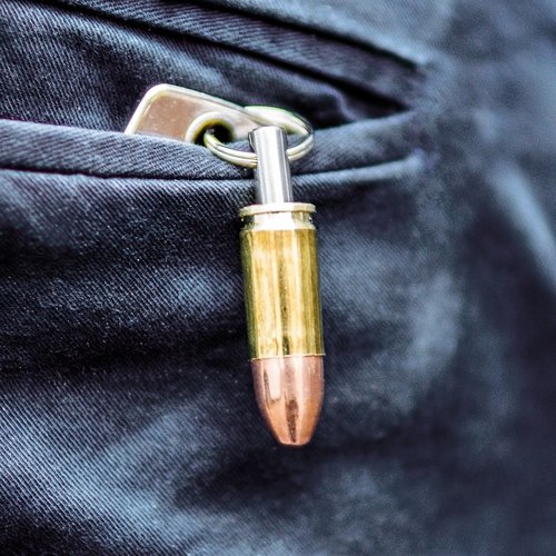 Copper & Brass NATO Cartridge Label with Phosphor Bullet