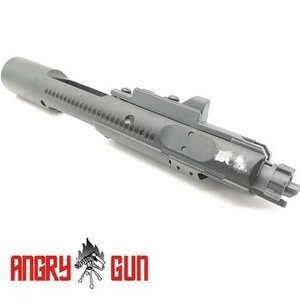 AngryGun Complete MWS High Speed Bolt Carrier with Gen2 MPA Nozzle - Black (BC Logo) Muzzle Power Adjustable