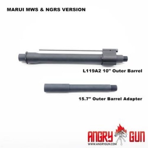 AngryGun L119A2 Set de Cañón Externo 10 "y 15.7" - TM MWS Ver.