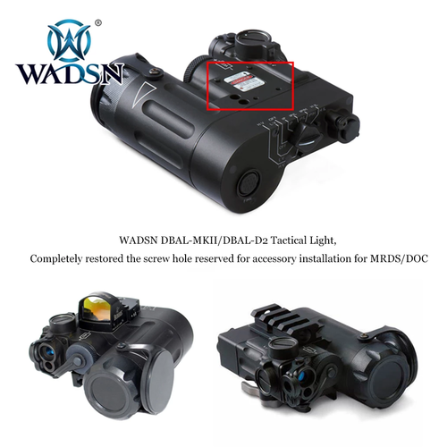 WADSN DBAL-D2 Aiming Devices Red Laser  + Luz Blanca + IR Laser