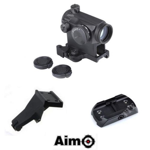 Aim-O T-Series Red/Green Dot 45º OffSet Mount, QD Mount and Low Mount