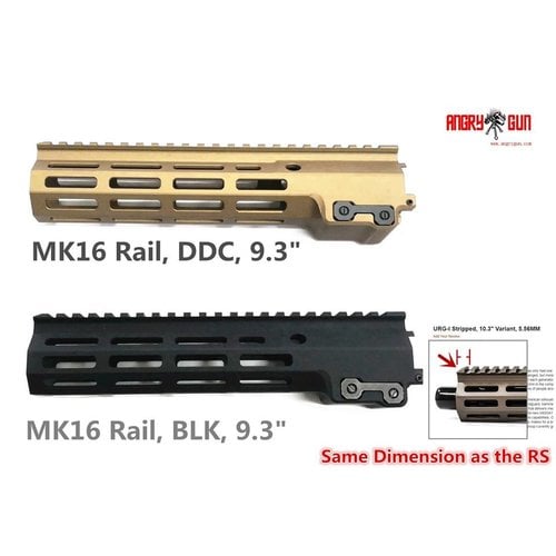 AngryGun MK16 M-lok Top 9.3 Inch - BLK