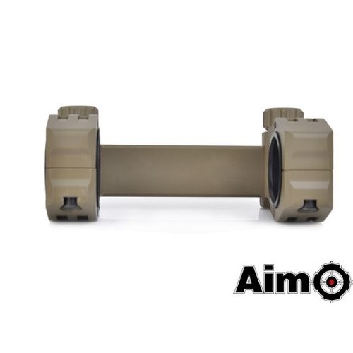 Aim-O Montura para Mira Telescópica Regulable con Nivel 1 Pulgada hasta 30mm- FDE