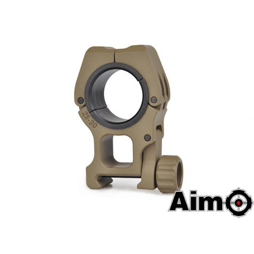 Aim-O Scope Mount Rings with Level 1Inch to 30mm- FDE