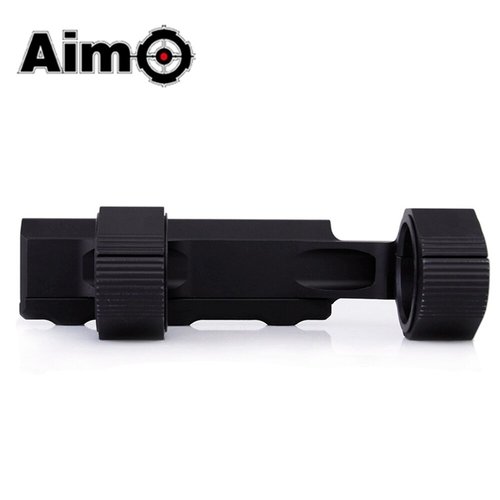 Aim-O Precision UltraLight Extended Scope Mount with Bubble 25.4/30mm 1"- Black