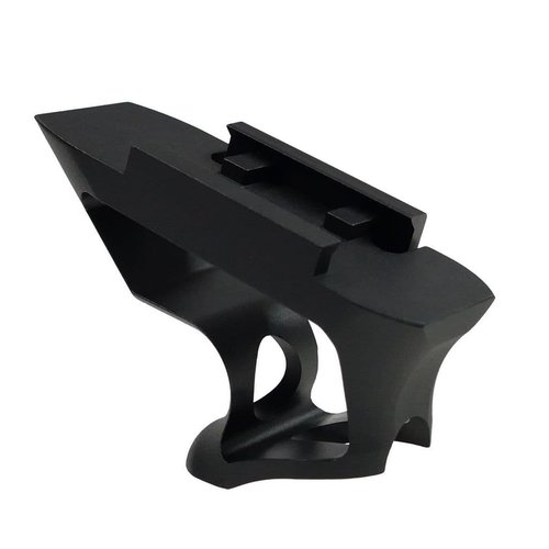 Metal Grip Angular Corto Top Picattini en CNC - Negro