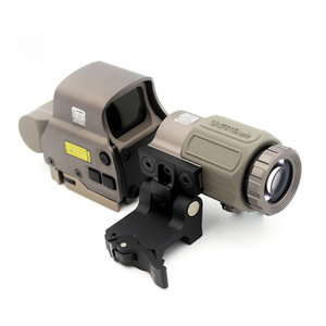 WADSN HHS 558 Red/Green Holographic Hybrid Sight - EXPS with G43 Magnifier - FDE (with Logo)