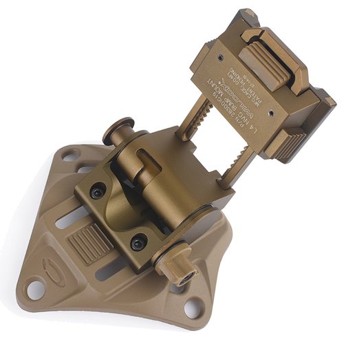 WADSN L4 G19 Wilcox NVG Fast Helmet Mount Breakaway Base - FDE (with Logo)