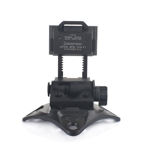 WADSN L4 G19 Wilcox NVG Fast Helmet Mount Breakaway Base - Black (with Logo)