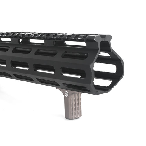 Metal KeyMod & M-lok Barrier Hand Stop - FDE (con MARCAJES)