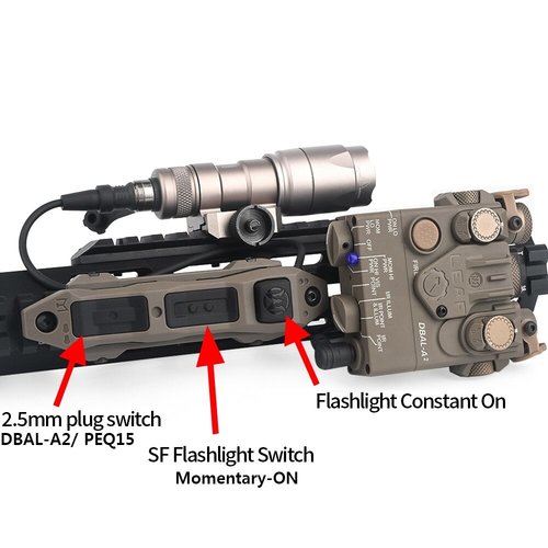 WADSN Tactical Augmented Dual Function Tape Switch with Lock (SF & 2,5mm) - FDE