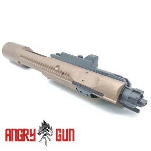 AngryGun Complete MWS High Speed Bolt Carrier with Gen2 MPA Nozzle - FDE Muzzle Power Adjustable