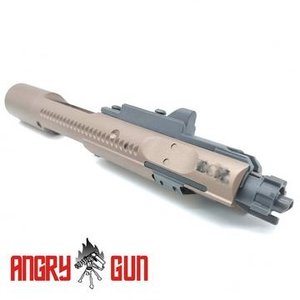 AngryGun Complete MWS High Speed Bolt Carrier with Gen2 MPA Nozzle - FDE (BC Logo) Muzzle Power Adjustable