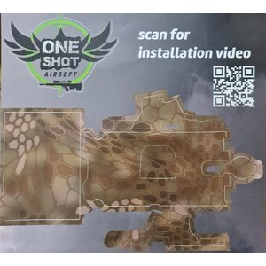 One Shot Airsoft Vinilo Gun Skin para AAP01 Mandrake