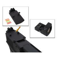 G Series (T.Marui, WE) CNC Aluminium RMR Fiber Optic High Rear Sight