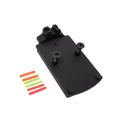 Wii Tech G Series (T.Marui, WE) CNC Aluminium RMR Fiber Optic High Rear Sight Wii Tech G Series (T.Marui, WE) CNC Aluminium RMR Fiber Optic High Rear Sight