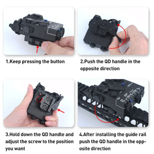 WADSN DBAL-A2 Aiming Devices (Red Laser &IR Laser& White Light) Polímero