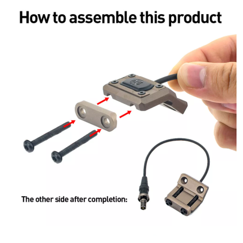 WADSN Interruptor ml con Conector SF para Picatinny - FDE (sin Marcajes)