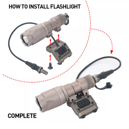 WADSN Interruptor ml con Conector SF para Picatinny - FDE (sin Marcajes)