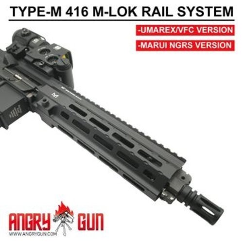 AngryGun Rail M-lok Type-M 416 para Marui NGRS - 9"