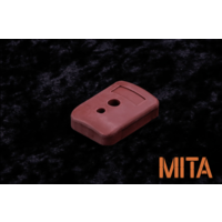 Hi Capa Base Cargador de Goma Absorvente Slim - V - Rojo - 5 uds