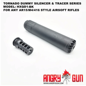 AngryGun Silenciador Tornado - AR15/M4/416 Ver. - Negro