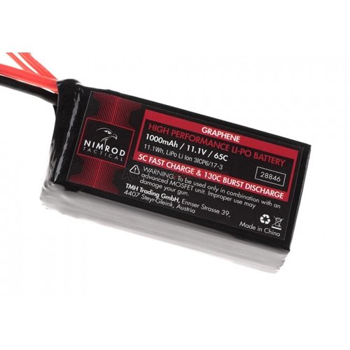 Nimrod Lipo 7.4V 1100mAh 65C Tipo PEQ de Grafeno