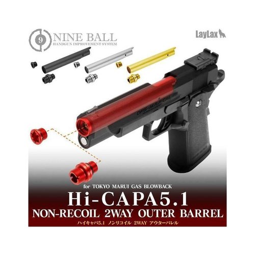 Nine Ball Hi Capa 5.1 Threaded Outer Barrel - Gold