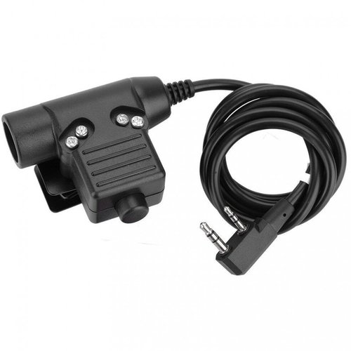 WADSN U94 PTT for Comtac/MSA/EARMOR/TCA/TRI Headset - Kenwood - Black - Original Headset