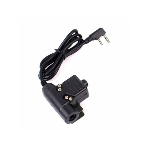 WADSN U94 PTT for Comtac/MSA/EARMOR/TCA/TRI Headset - Kenwood - Black - Original Headset