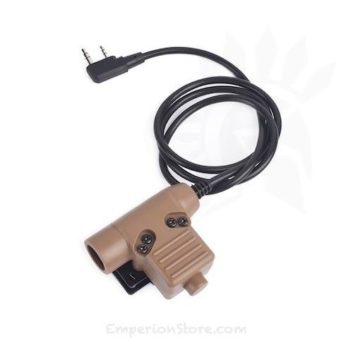 WADSN U94 PTT for Comtac/MSA/EARMOR/TCA/TRI Headset - Kenwood - FDE - Original Headset