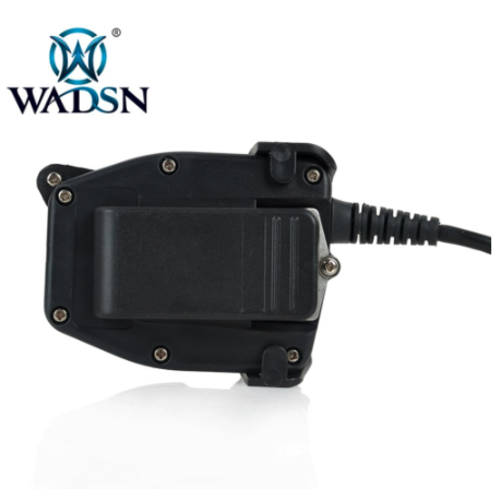 WADSN Peltor PTT for Comtac/MSA/EARMOR/TCA/TRI Headset - Kenwood - Black- Original Headset
