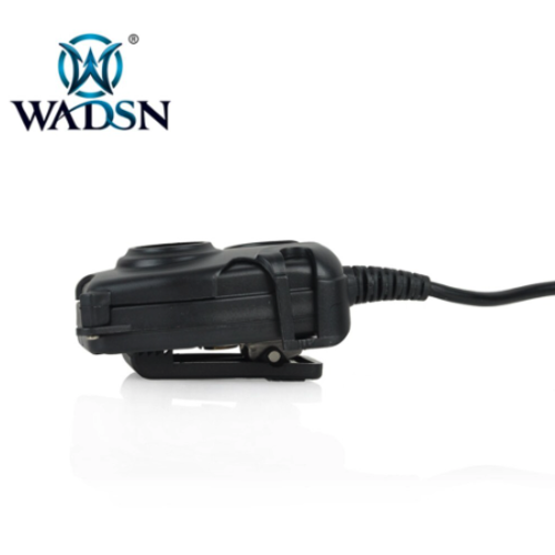 WADSN PTT Peltor para Auriculares Comtac/MSA/EARMOR/TCA/TRI - Kenwood - Negro - Auriculares Originales WADSN PTT Peltor para Auriculares Comtac/MSA/EARMOR/TCA/TRI - Kenwood - Negro - Auriculares Originales