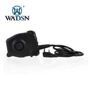 WADSN PTT Peltor para Auriculares Comtac/MSA/EARMOR/TCA/TRI - Kenwood - Negro - Auriculares Originales