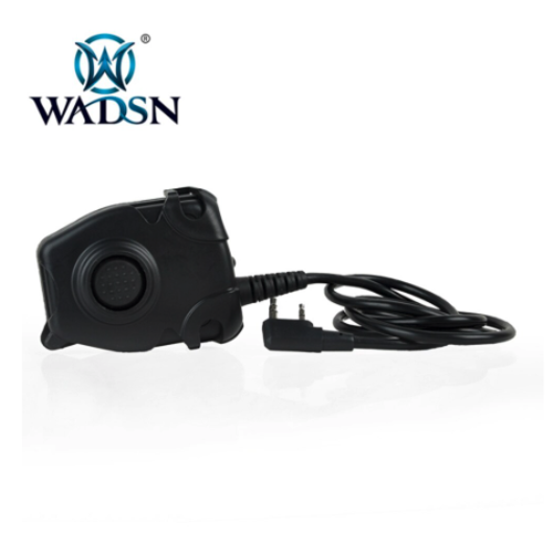 WADSN Peltor PTT for Comtac/MSA/EARMOR/TCA/TRI Headset - Kenwood - Black- Original Headset