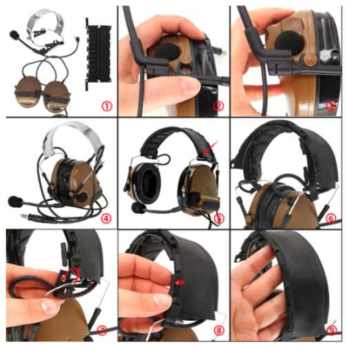 Tac-Sky Comtac III Headset (Silicone Earmuffs) - Black