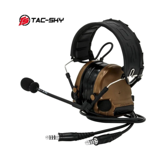 Tac-Sky Auriculares Comtac III Dual-Pass (Almohadillas de Silicona) - FDE