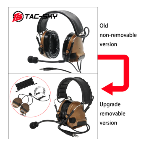 Tac-Sky Auriculares Comtac III Dual-Pass (Almohadillas de Silicona) - OD