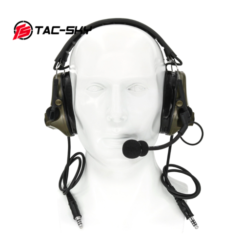 Tac-Sky Comtac III Dual-Pass Headset (Silicone Earmuffs) - OD