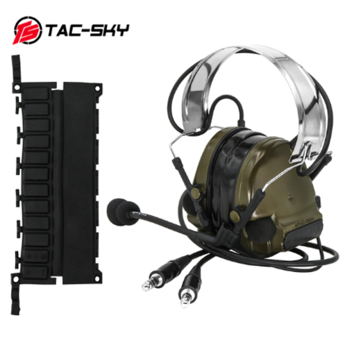 Tac-Sky Comtac III Dual-Pass Headset (Silicone Earmuffs) - OD