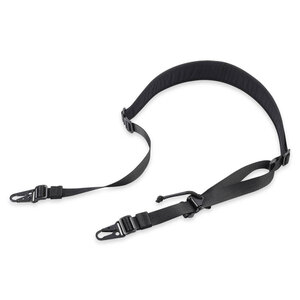 Amomax Quick Adjustable Padded Two Point Sling with HK Style Clip - Black