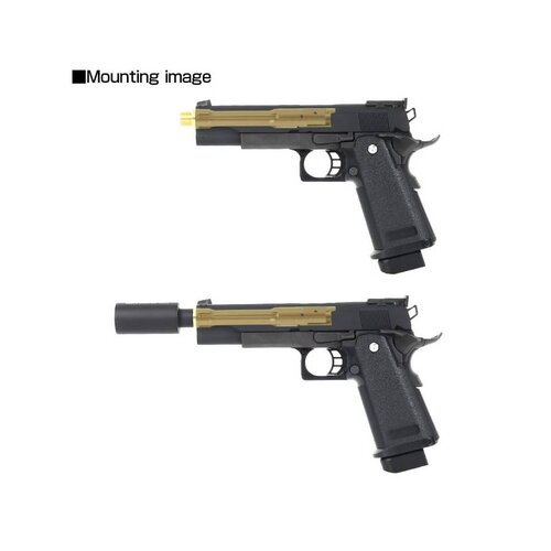 Nine Ball Hi Capa 5.1 Cañón Externo Roscado con TDC - Dorado Nine Ball Hi Capa 5.1 Cañón Externo Roscado con TDC - Dorado
