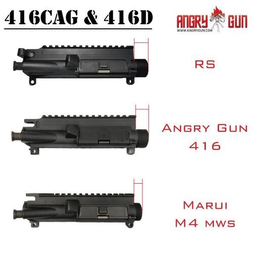 AngryGun 416 CAG 10.5" Rail Conversion Kit for Tokyo Marui MWS - FDE